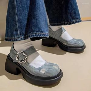 Обувь для обуви женщин высокие каблуки Кромкая платформа Ковбой 2023 Осень