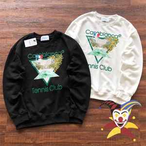 Tennis Club Casablanca Bluza mężczyzn Mężczyźni Kobiety Najwyższa jakość Terry Crewneck Casa Hoodie T230806