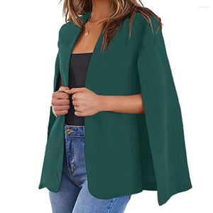 Women's Suits Spring Women Business Suit Coat Collarless Split Sleeve Design Cloak Open Front Loose Outerwear