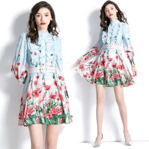 Vestido Feminino Primavera E Verão Floral Francês