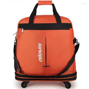 Bavullar Büyük kapasiteli haddeleme bagaj torbası katlanır arabası bavul seyahat hafif hava konsinye yüksek kalite