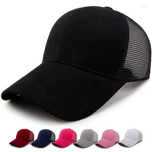 Ball Caps Women Cotton Snapback Cap Fashion Solid Mesh Baseball For Men Unisex Summer Outdoor Breathable Sun Dad Hats