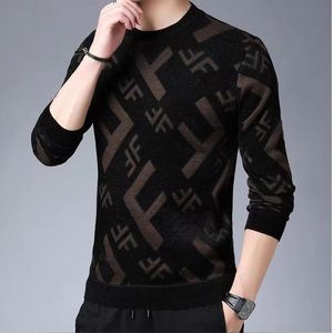 Erkek Tasarımcı Sweaters Kazak Uzun Kollu Sweater Sweatshirt Geometrik Baskı Örgü Adam Giyim Kış Kalın Sıcak Giysiler