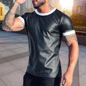 Men's T-skjortor Chic Summer T-shirt Casual Young Style Loose Type Lightweight Round Neck Topps