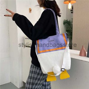 Shoulder Bags 2023 Summer New Duck Butt Fashion Cartoon Cute Plush Tail One Shoulder Crossbody Canvas Bag Big Bagstylishhandbagsstorestylishhandbagsstore