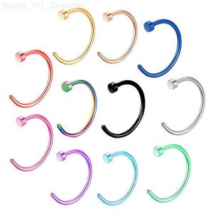 Nose Rings Studs Women Men Fake Piering Nose Ring Earrings Fashion punk Non Piercing Nose Clip Stainless Steel Perforation Septum Body Jewe L230806