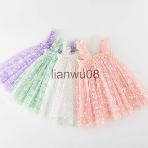 Vestidos para meninas Verão Flor Sereia Vestido de Aniversário para Roupas de Bebê Meninas Malha Estampado Floral Princesa Deslizamento Vestidos Tutu Sem Mangas Roupas para Meninas x0806