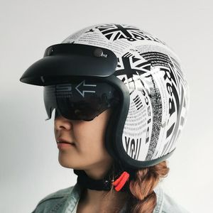 Hełm motocyklowy Hełm Otwórz twarz kawiarnia wyścig retro vintage skuter casco pilot casque motocykl capacete de moto Factory bezpośrednio sprzedaj