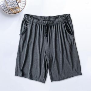 Shorts Masculino Modal Pijama de Verão Para Homens Fresco Confortável Cor Sólida Sedoso Secagem Rápida Cordão Uso Diário