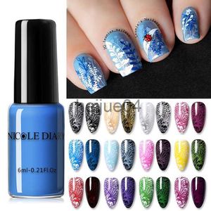 Esmalte NICOLE DIARY Carimbo de unha Verniz Carimbo Polonês Arte de Unha Placa de Impressão Polonês Arte de Unha para Carimbo DIY Polonês x0806