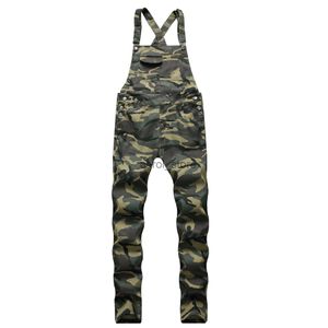 Jeans da uomo 6 colori Camouflage rosso kaki Tuta da uomo Jeans Multi-tasca Slim Fashion Streetwear CottonDenim Pantaloni cargo Salopette J230806