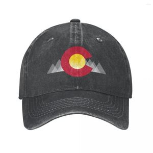 Ball Caps Basic Geometric Mountain Traditional Colorado State Flag Cowboy Hat Trucker Hats Cute For Women Men's