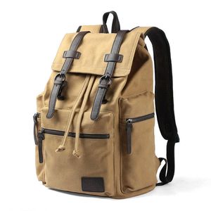 Mochila de Canvas Homem Casual Backpack Backpack Backpack 230715
