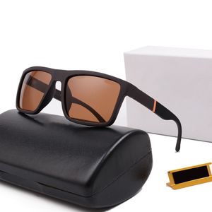 Bos-Brille, polarisierte Sonnenbrille, Herren, rechteckige Sonnenbrille, Outdoor, Reiten, Antrieb, polarisierte Linse, mehrfarbig, einfache und modische Damen-Sonnenbrille mit Box