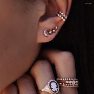 Stud Earrings 4 Pcs/Set Bohemia Retro Crystal Star Moon Geometry Ear Clip Set Women Party Wedding Accessories