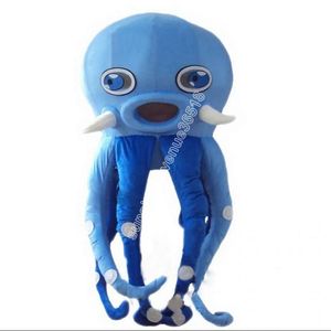 Super Cute Blue Octopus Mascot Costume Top Cartoon Anime theme character Carnival Unisex Adults Size Christmas Birthday Party Outdoor Outfit Suit