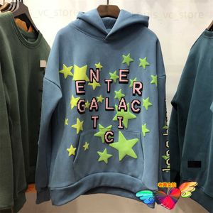 Blå cpfm hoodie män kvinnor full stjärna skum tryck kaktus växt lopp marknaden cudi hoodie galaktiska tröjor fleece pullover t230806