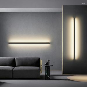 Wall Lamp Minimalist LED Long For Bedroom Line Light Brackground Bedside Strip Modern Home Decor Fixtures
