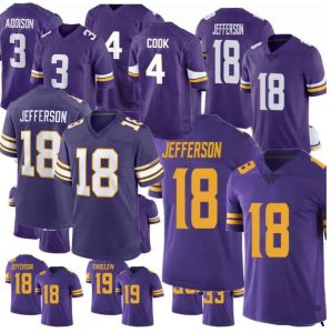 Minnesota''Vikings''Justin Jefferson Jersey Men Addison Dain Cook Harrison Smith Kirk Cousins ​​Patrick Peterson T.J. Hockenson Randy Moss Hunter