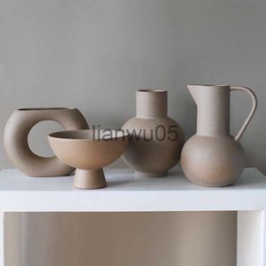 Вазы Nordic ins ceramic Vase Vagearatian Ceramic Flower Pot Vase Vases Home украшение украшения подарки дома украшения украшения ремесла x0806