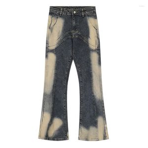 Erkekler Kot Hi Street Vintage Sıradan Pantolon Erkek Hip Hop Harakuju Street Giyim Denim Pantolon Yıkalı Patchwork