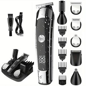 Kit de preparação de corte de cabelo elétrico profissional aparador de cabelo portátil aparador de cabelo para salão de barbeiro uso doméstico