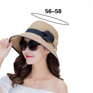 Geniş Memlu Şapkalar Şık Lady Sunhat Dekoratif Güneş Vizörü Katlanabilir Yıkanabilir Kadınlar Plaj şapkası Anti-uv