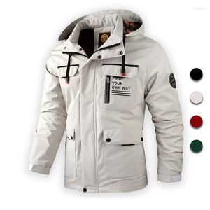 Men's Jackets Men Fashion Jacket Spring Autumn Windbreaker Bomber Coats 2023 Outdoor Waterproof Detachable Hooded Mens
