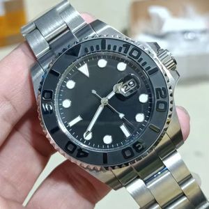 Yachtss Erkekler İzle Lüks Tasarımcı Yüksek Kaliteli Saatler Standart Boyut 42 Mm Otomatik Saat Kauçuk Kayış Montre Noel Hediyeleri Ücretsiz Kargo