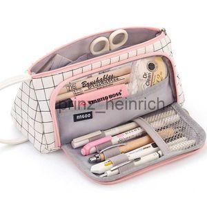 Bleistiftbeutel Bleistiftbeutel Farbiges süßes Federmäppchen Federmäppchen Schultasche Kawaii Große Kapazität Bleistiftbeutel Bleistifte Schule Stiftbox Briefpapier Papeleria J230806