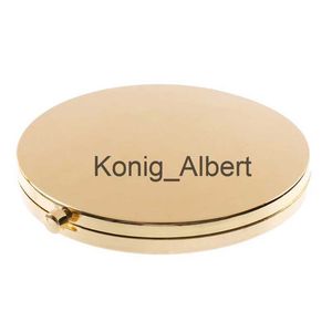 Compact Mirrors Portable Folding Mirror Mini Compact Stainless Steel Metal Makeup Cosmetic Pocket Mirror For Makeup Mirrors Beauty Accessories x0803