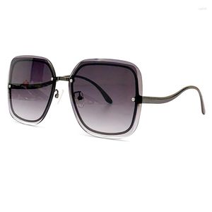 Óculos de sol feminino marca designer lentes degradê oversize liga templo óculos de luxo proteção UV400 de boa qualidade MU 55 AV