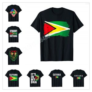 Camisetas Masculinas Mais Design GUYANA Bandeira da Guiana Bandeira Esportes Amantes Camiseta Para Homens Camisas Femininas Hip Hop Tops Camisetas de Algodão