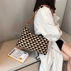 Shoulder Bags Large capacity canvas bag new striped shoulder bag simple bucket bag Korean version crossbody bag handbag handbagstylishdesignerbags