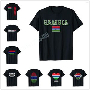 メンズTシャツその他デザインガンビアガンビア旗おすすめギフトTシャツメンズ女性シャツトップコットンティー