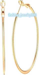 Exquisite 70mm 14K Gold Silber große Ring Ohrringe für Frauen Mädchen empfindliche Ohren Mode Kreis Huggie Anti Allergie Hoop 3inchM inimalismR ingG iftB ffB irthdayMe t