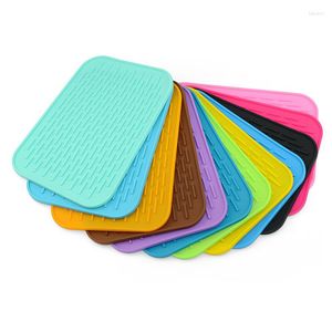 Table Runner Candy Color Creative Home Kitchen Supplies Placemat Multi-Function Cup Mat Potholder Thick Silicone Non-Slip Cooling Pad