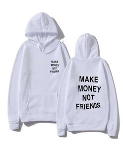 Harajuku Men Hoodies Make Money Not Friends Print Hoodies Menwomen Fashion Streetwear Hoody Clothes Sudadera Hombre X4095038