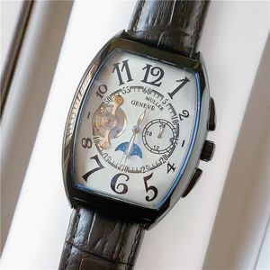 핫 스타일 클래식 레트로 중공 디자인 기계식 운동 시계 시리즈 럭셔리 디자이너 남성 감시 고급 시계