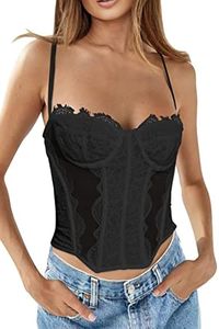 Abito da damigella d'onore Maglia da donna in pizzo Sexy Corsetto Top Uscire Spaghetti Strap Bustier Moda Vintage Night Out Cami Crop Tops