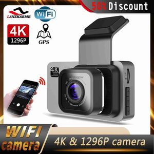 Windshield Wipers WiFi Car DVR 30 Inches Screen 4K1296P Dual Lens Rear View Dash Cam Vehicle Camera Video Recorder 24 Hours Parking Monitor x0901