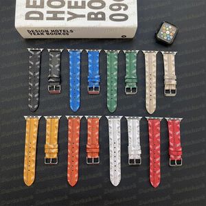 Letter Designer Watchband Leather Band for Apple Watch Strap 44mm 45mm 42mm 49mm Ultra 38mm 40mm 41mm Letter Replacement Wrist Bands iWatch 4 5 6 8 7 se