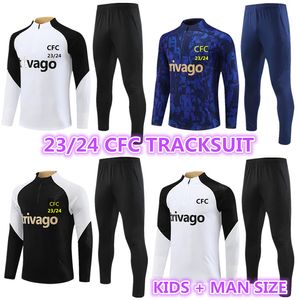 2023 2024 CFC Soccer ADULT TRACKSUIT Kit infantil manga longa Agasalho PULISIC 22 23 24 MOUNT HAVERTZ STERLING JORGINHO TERNO DE TREINO KOULIBALY KANTE CONJUNTOS DE PISTA