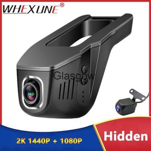 Car DVRS WIFI Kamer Dashcam Hidden Digital Video Recorder 2K HD 1440P CAR DVR Rejestrator Dual obiektyw Camera NovEK 96675 Kamera nadzoru x0804 x0804