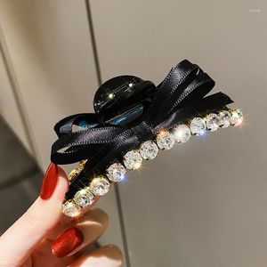 Saç klipleri moda kadın yay klips metal geometrik saç tokası alaşım rhinestones saç çubuğu barrette kızlar baş aksesuarları