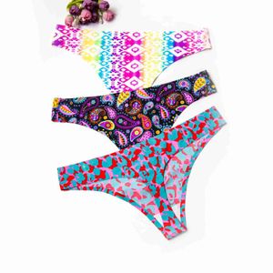 XXL taglia grande Leopard Women Sexy Seamless Women Underwear Thongs G-String Mutandine Slip lingerie Ladies T-back L230626