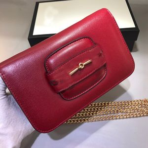 Chain Handbag Sandwiching Wallet Flip Shoulder Bag Gold Hardware Decoration Inner Pocket Mirror Zip Seal Purse Solid Color Genuine Leather high quality Dinner Bags