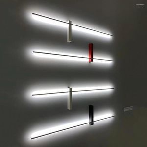 Duvar lambaları Modern minimalist LED lamba İskandinav oturma odası TV arka plan ışıkları ev yatak odası başucu atmosfer ayna aydınlatma