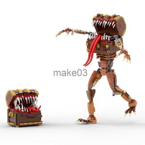 Architecture DIY House Dark Souls Mimic Chest Monster Figure Box Building Block Kit Game Dragons Beholder Demo Brick Model Toy DIY Kids Birthdays Gift J230807