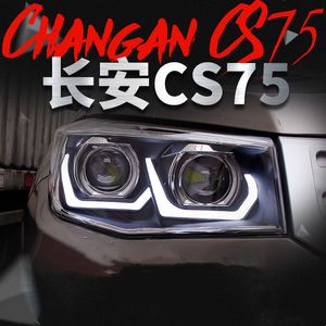 Phares pour CHANGAN CS75 20 14-20 17 LED ensemble de phare automatique mise à niveau lentille bifocale accessoires de lampe de course